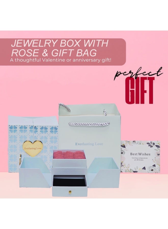 Home Smart Luxury Artificial Rose Explosion Gift Box with Jewelry Drawer – Jewelry box, Pendant,  with beutiful Gift bag for Wife, Girl Friend, Mother and Sisters on Birthday, Valantine Days, Anniversary, Eid or Special Occasions - Image 4